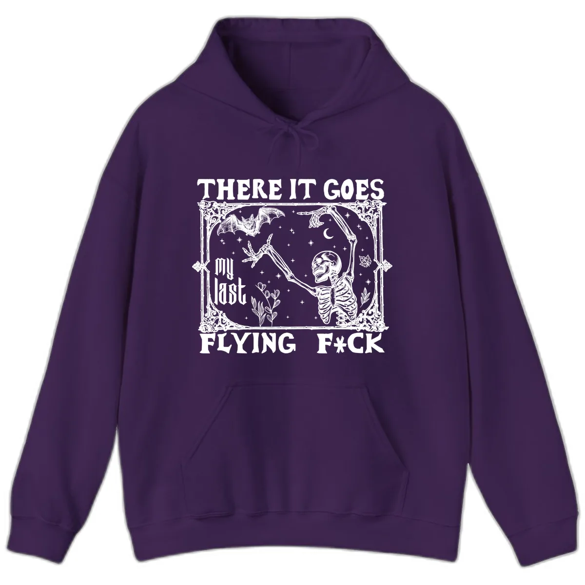 There It Goes My Last Flying Fck Hoodie in Purple