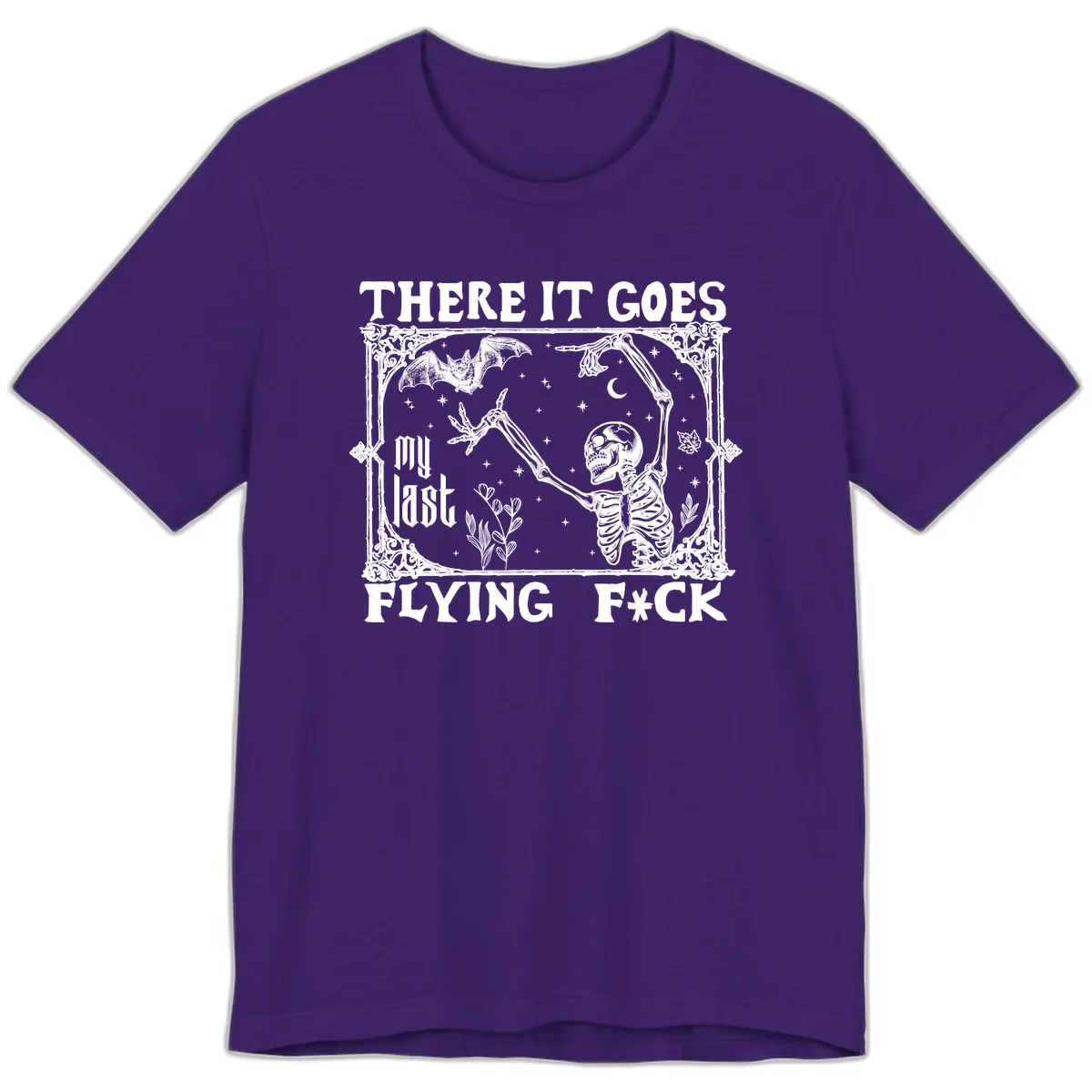 There It Goes My Last Flying Fck Premium T-Shirt in Team Purple