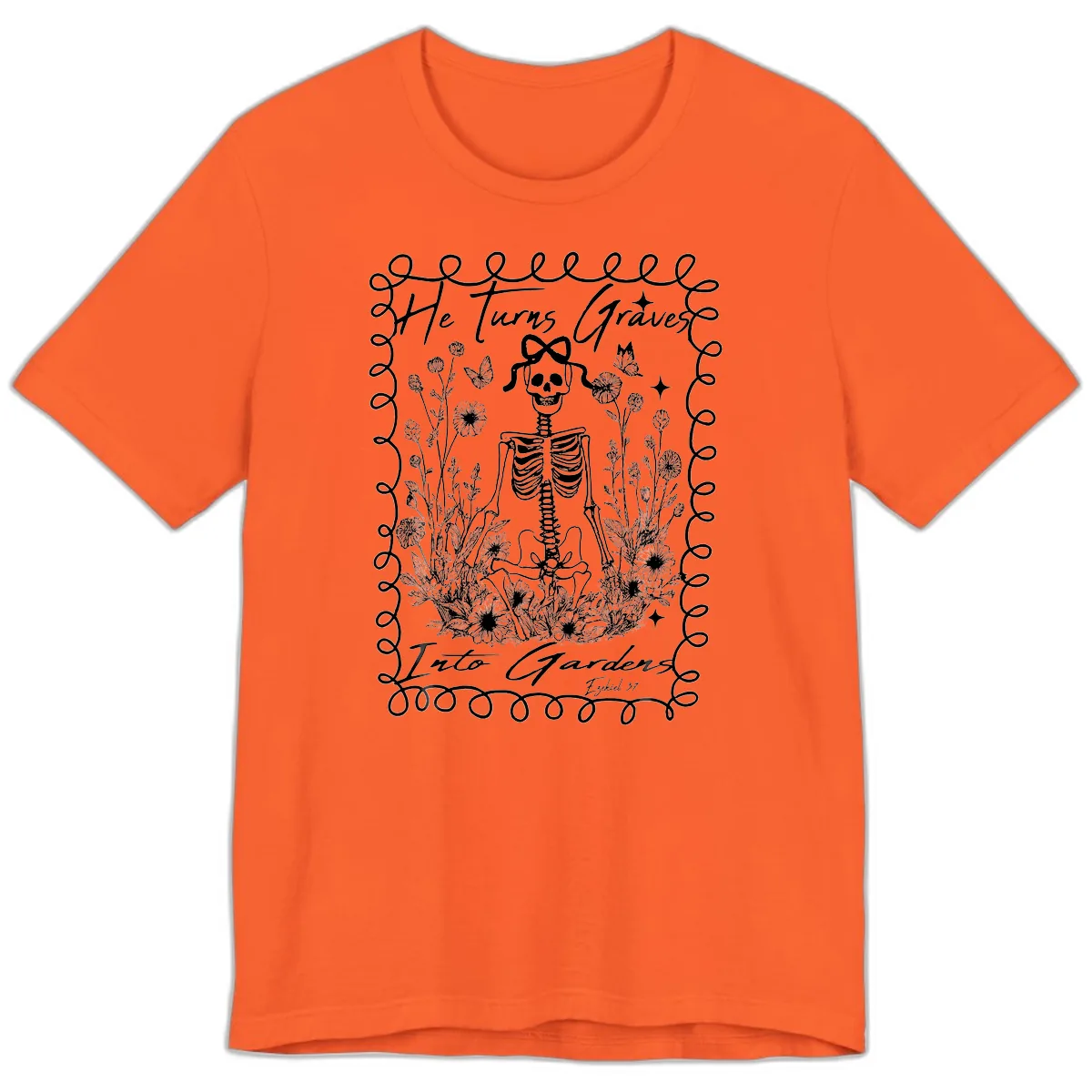 He Turns Graves Into Gardens Design Premium T-Shirt in Orange