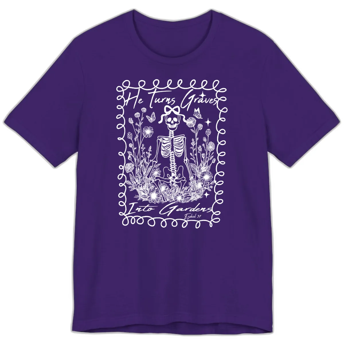 He Turns Graves Into Gardens Design Premium T-Shirt in Team Purple