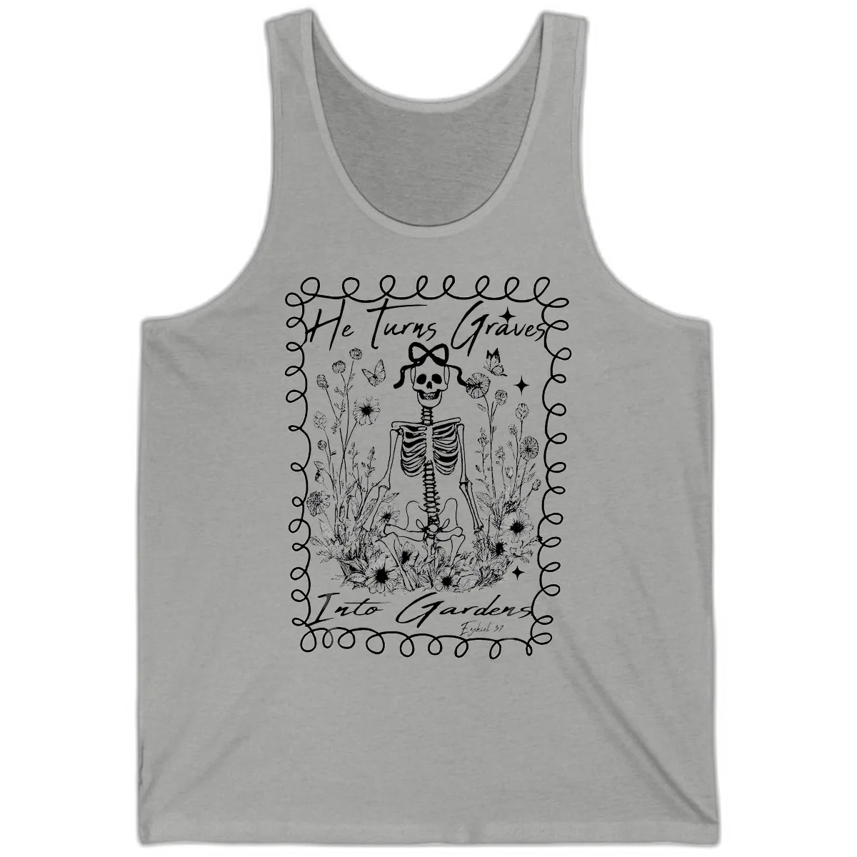 He Turns Graves Into Gardens Design Tank in Athletic Heather