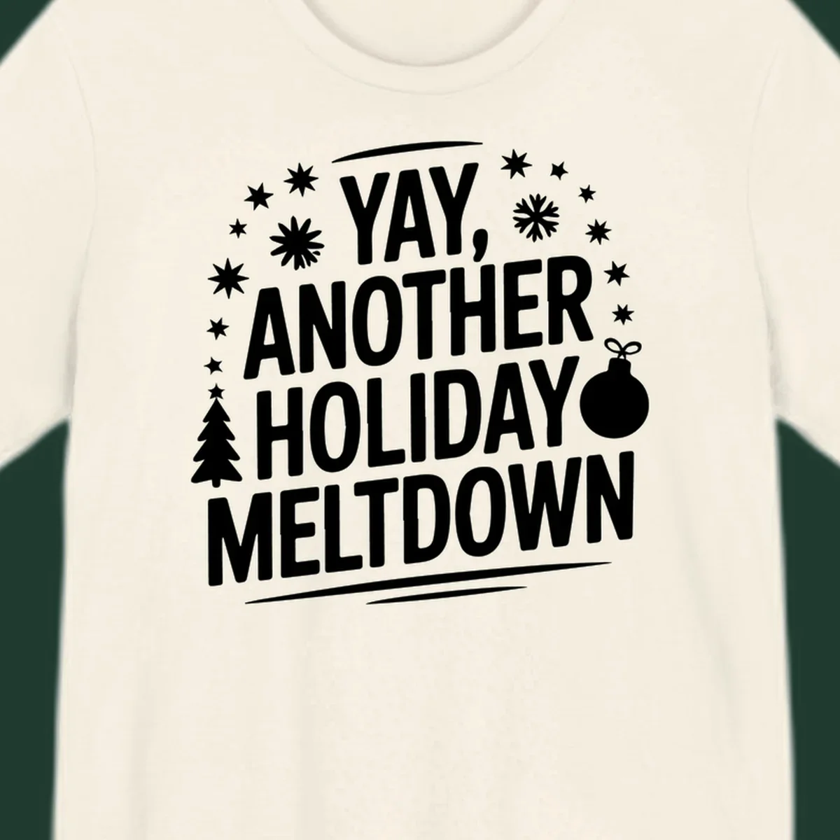 Yay, Another Holiday Meltdown text with christmas graphics. holiday-meltdown-quote.