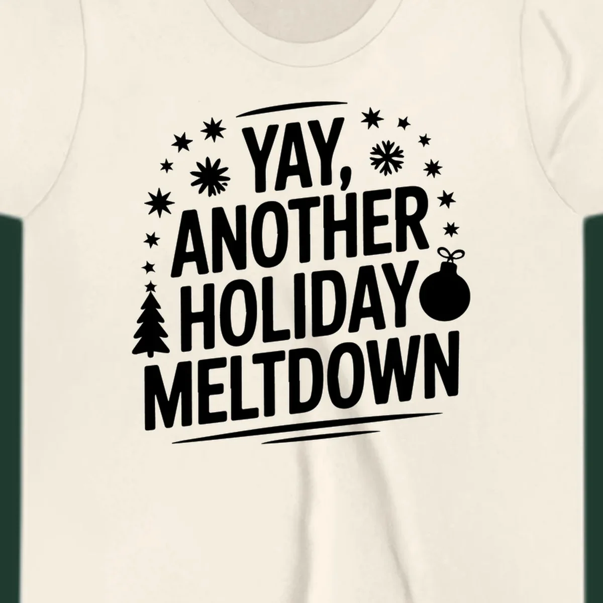 Yay, Another Holiday Meltdown text with christmas graphics. holiday-meltdown-quote.