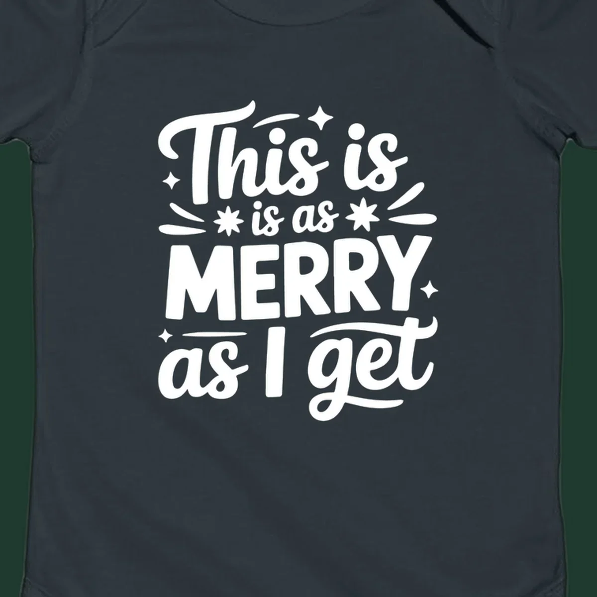 This is as merry as I get typography design with stars and swirls.