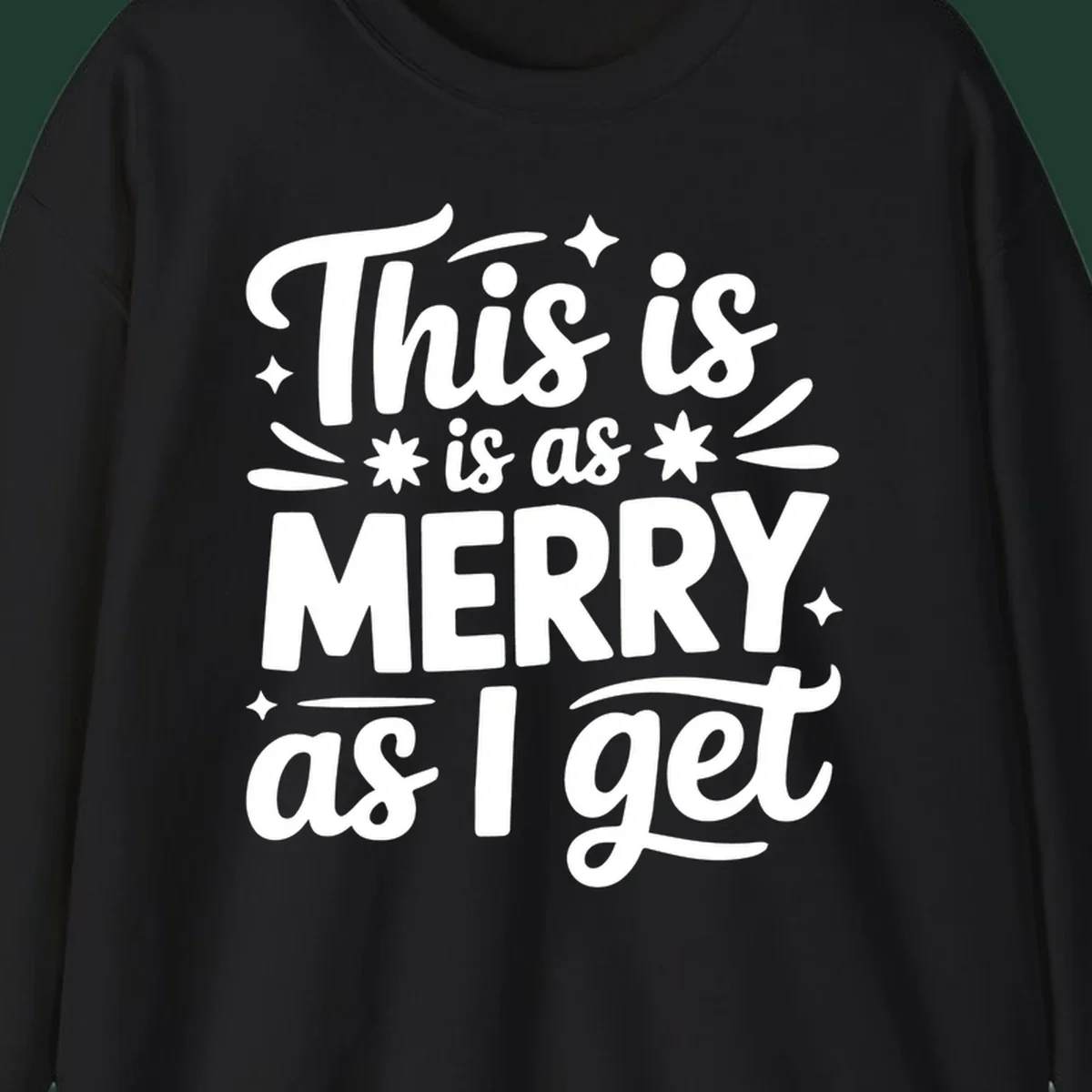This is as merry as I get typography design with stars and swirls.