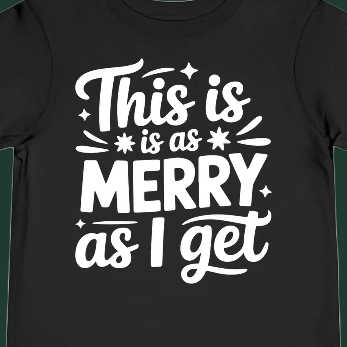This is as merry as I get typography design with stars and swirls.
