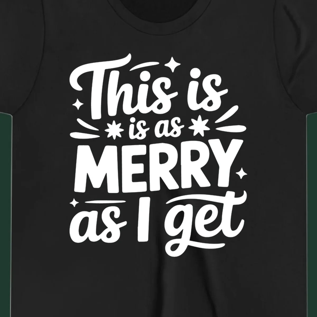 This is as merry as I get typography design with stars and swirls.