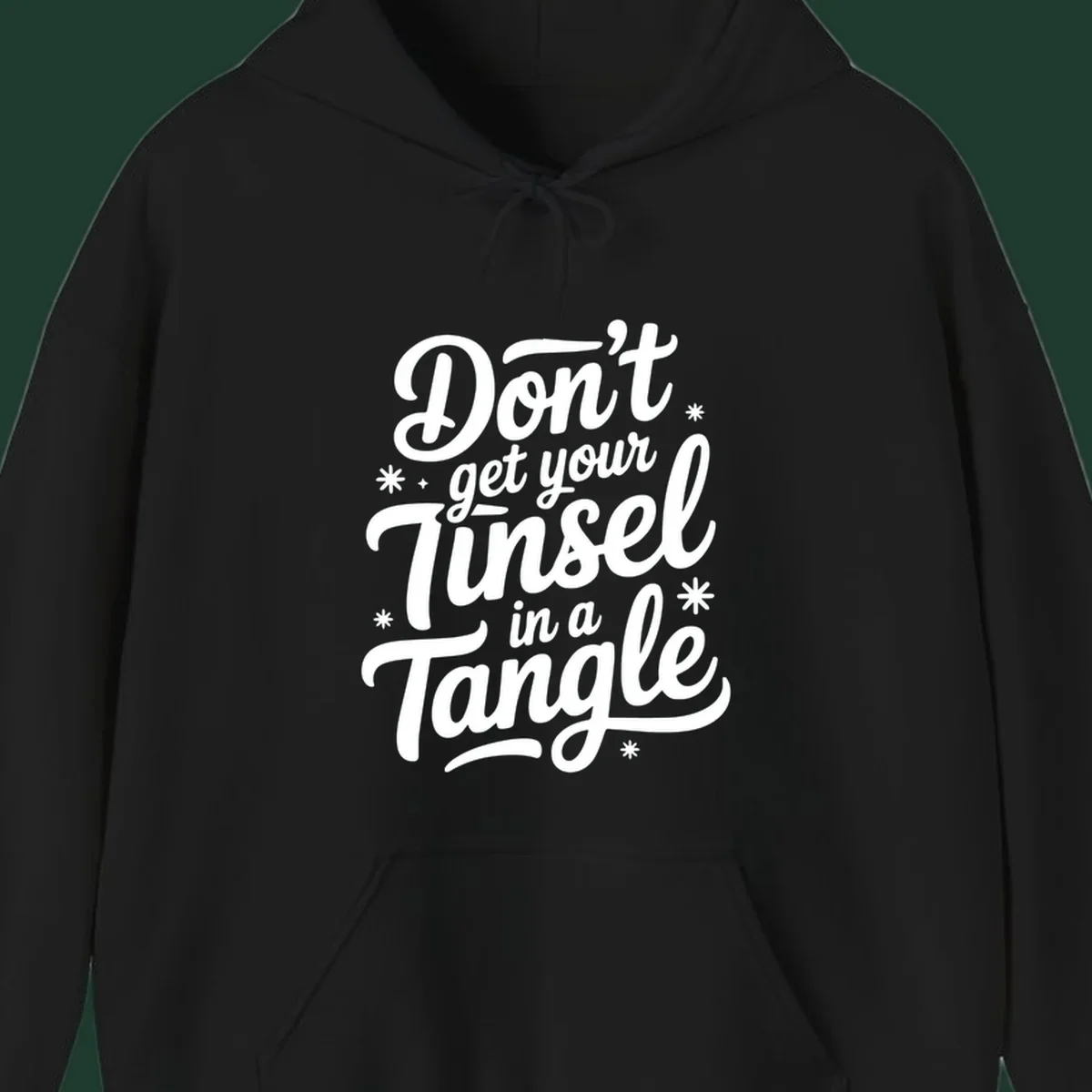 Don't get your tinsel in a tangle typography design