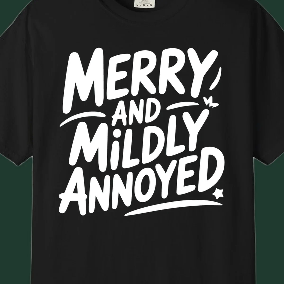 Merry And Mildly Annoyed typography design