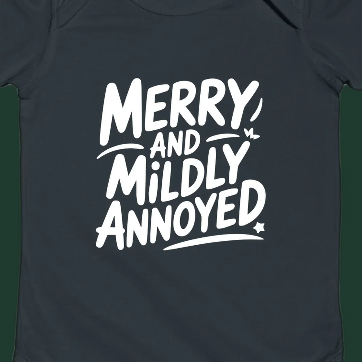 Merry And Mildly Annoyed typography design