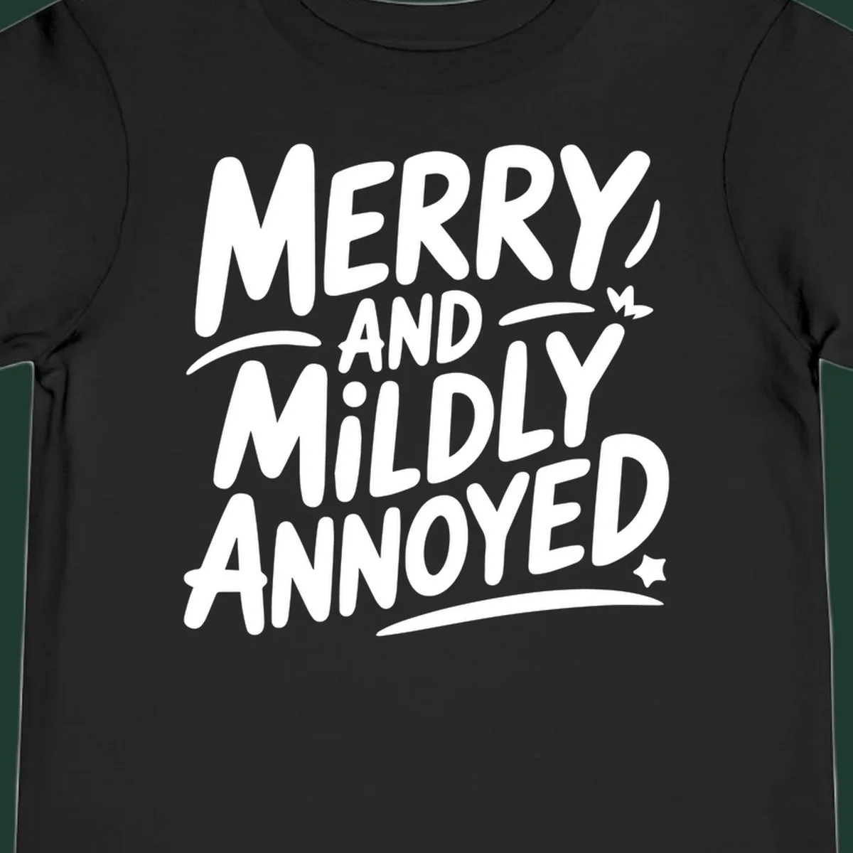 Merry And Mildly Annoyed typography design