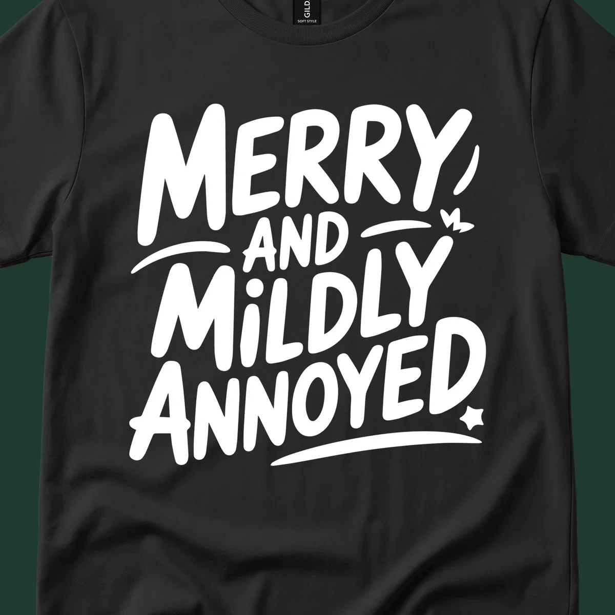 Merry And Mildly Annoyed typography design