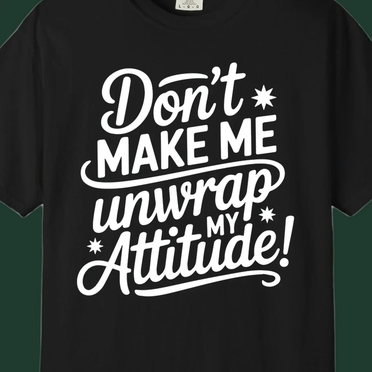 Attitude warning graphic text design.