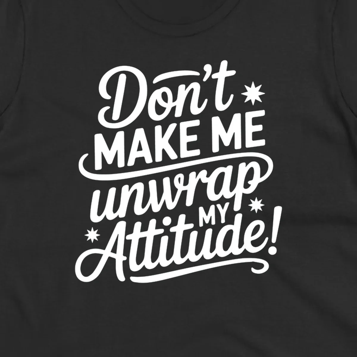 Attitude warning graphic text design.