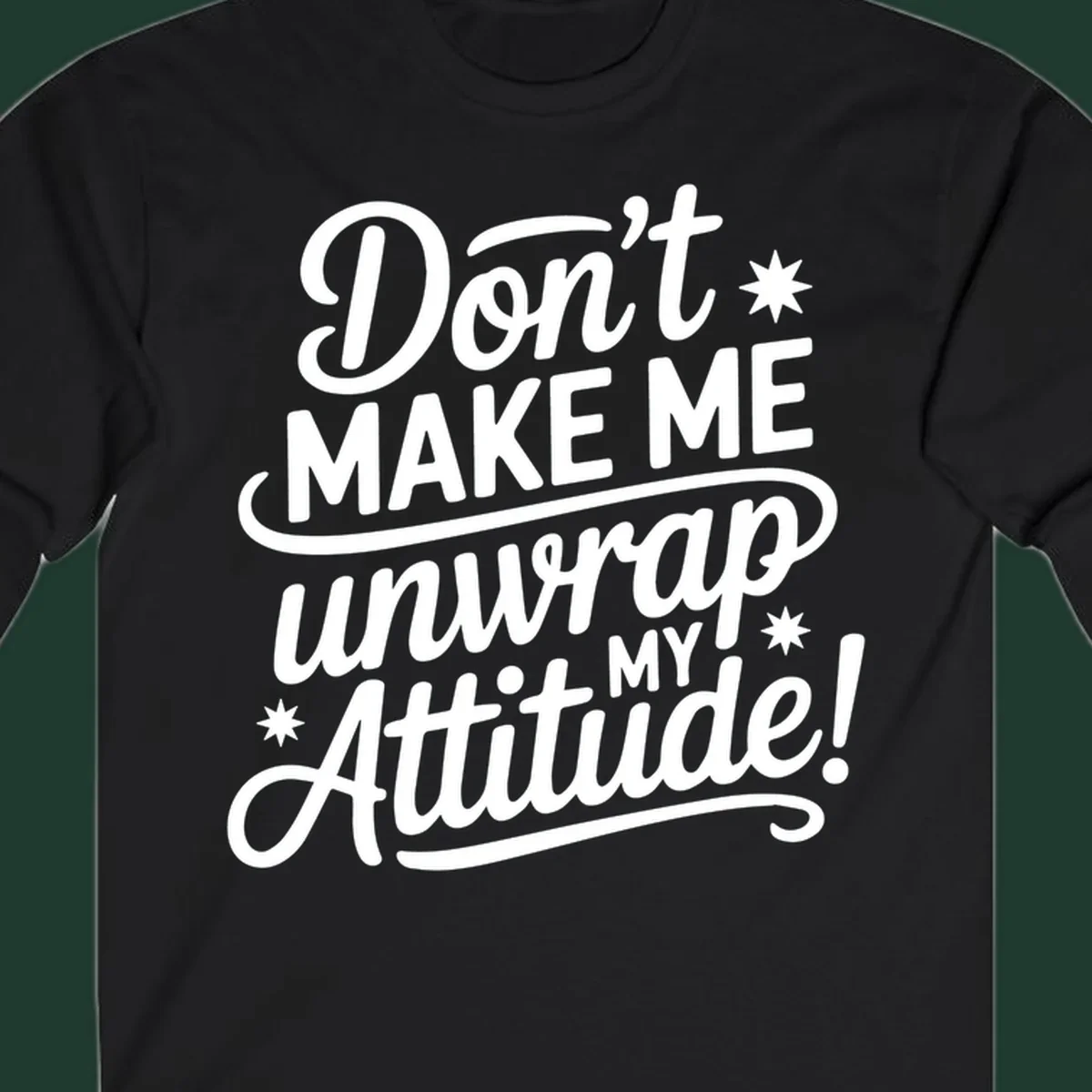 Attitude warning graphic text design.
