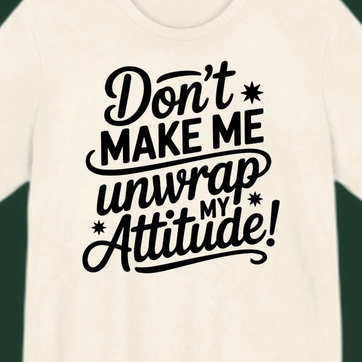 Attitude warning graphic text design.