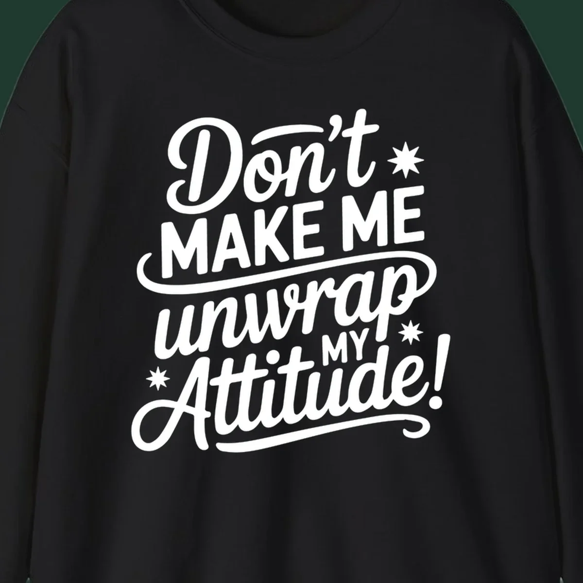 Attitude warning graphic text design.