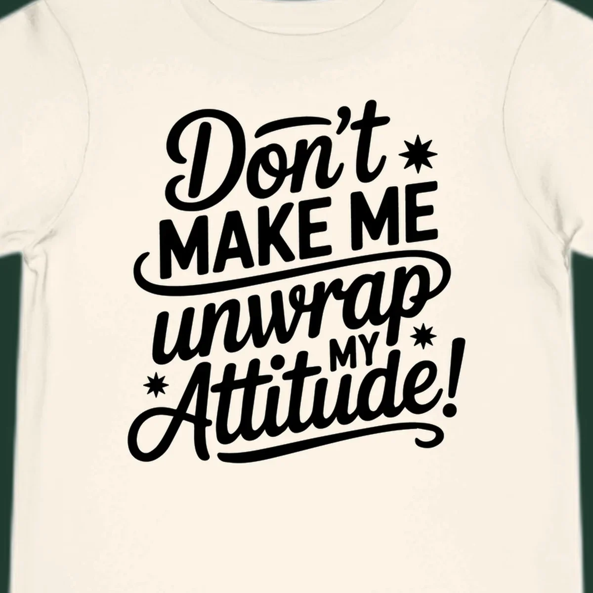 Attitude warning graphic text design.