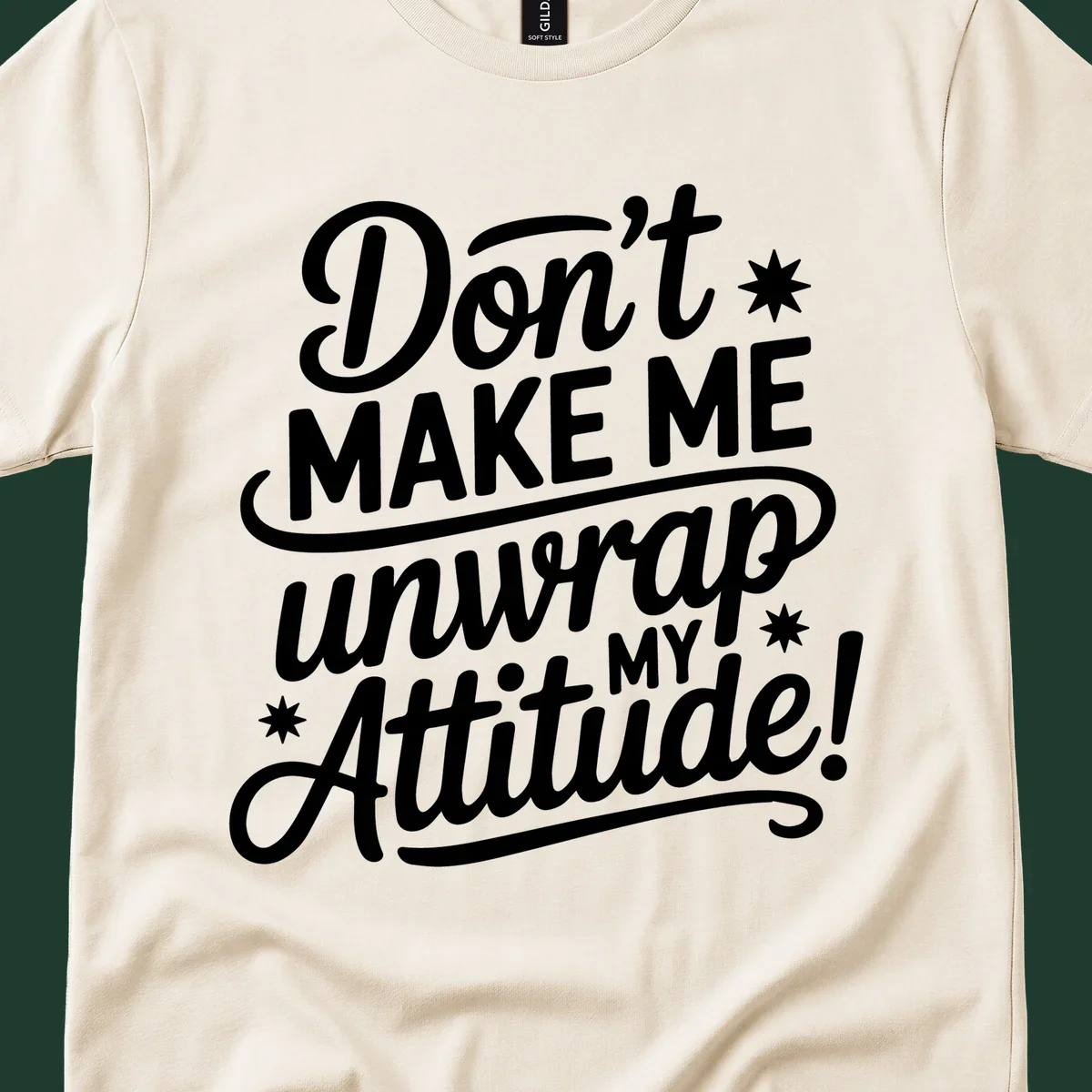 Attitude warning graphic text design.