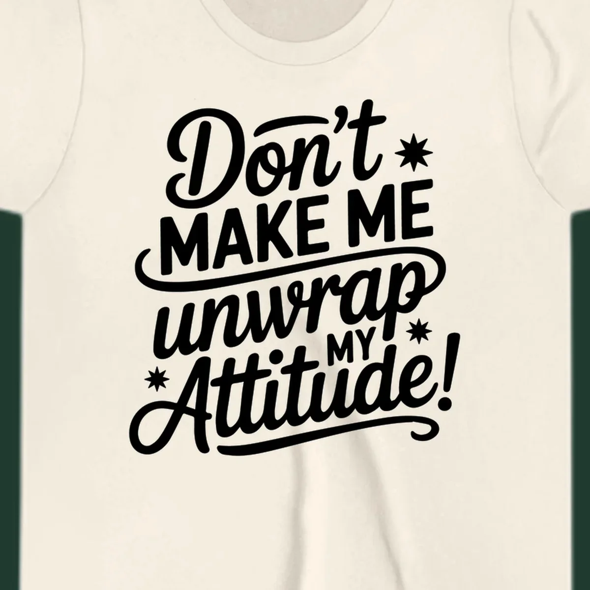 Attitude warning graphic text design.