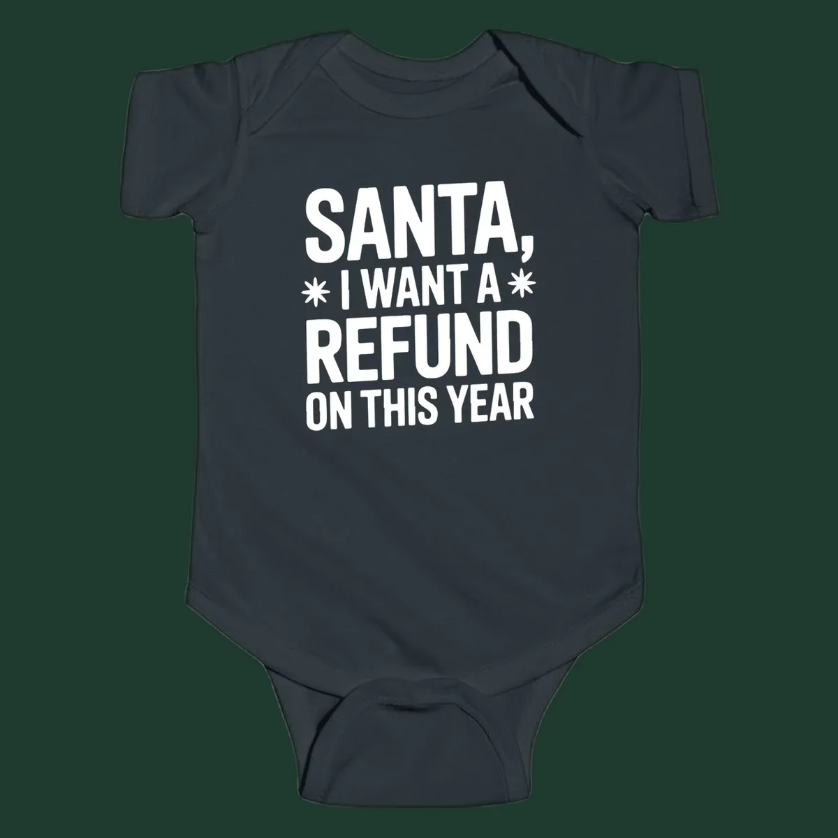 Santa refund on this year typography design.
