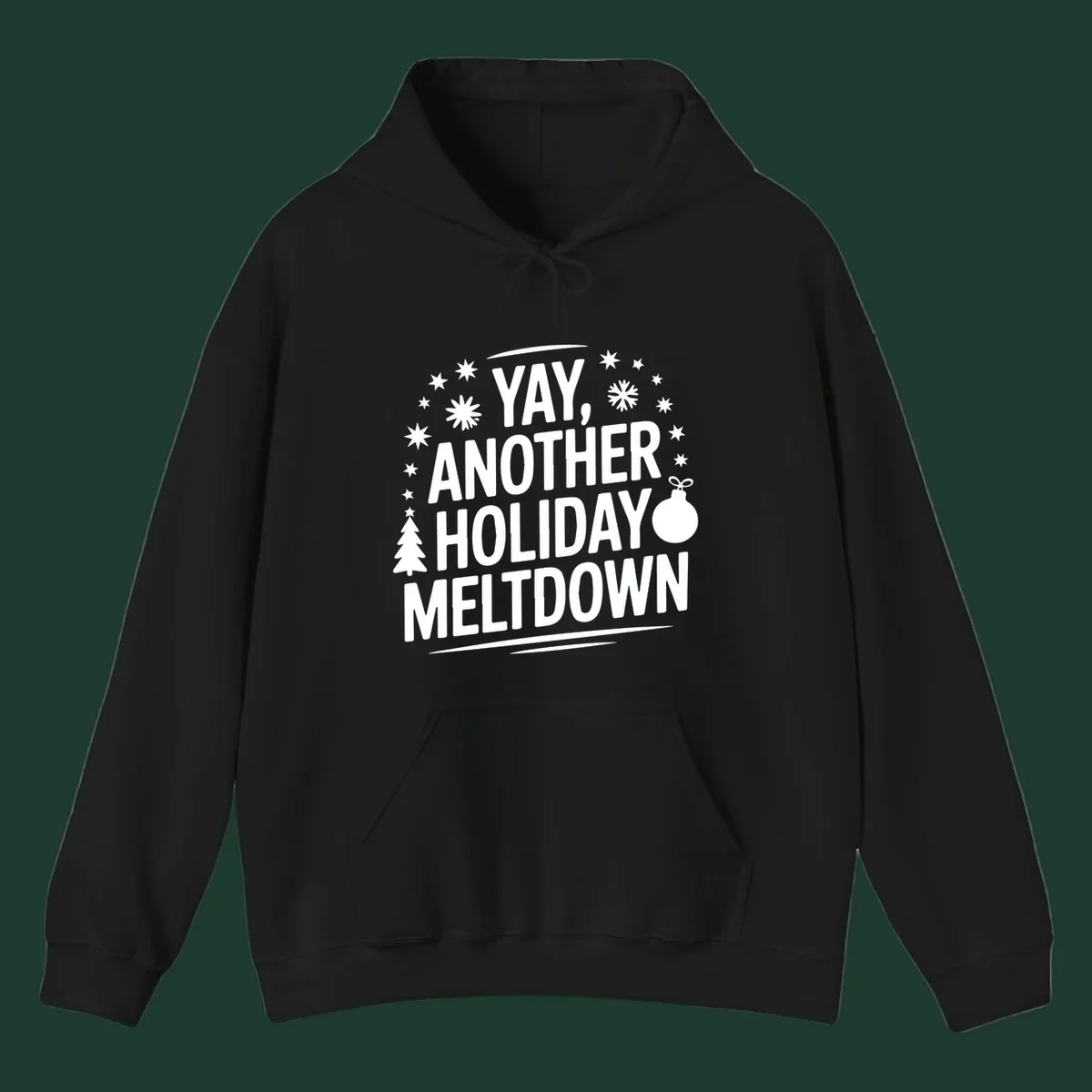 Yay, Another Holiday Meltdown text with christmas graphics. holiday-meltdown-quote.