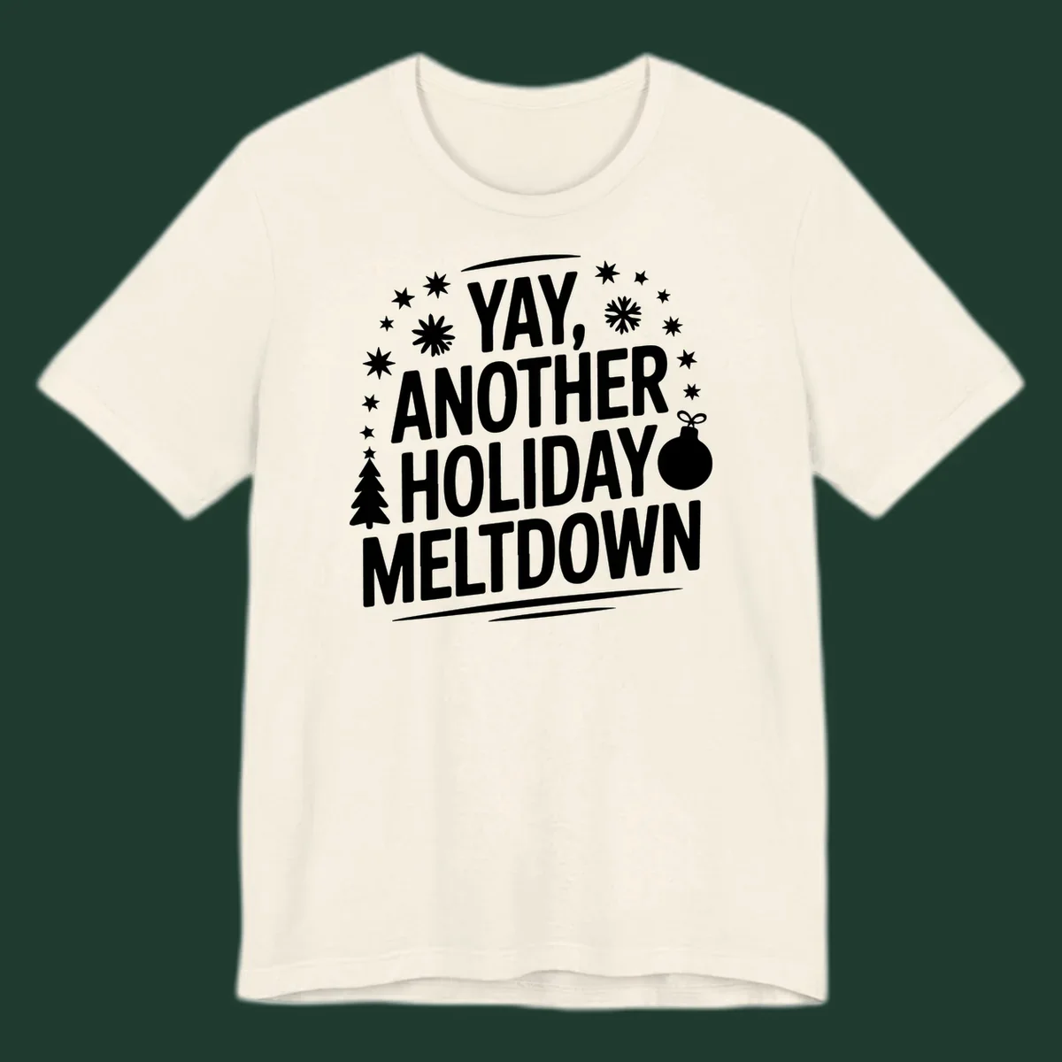 Yay, Another Holiday Meltdown text with christmas graphics. holiday-meltdown-quote.