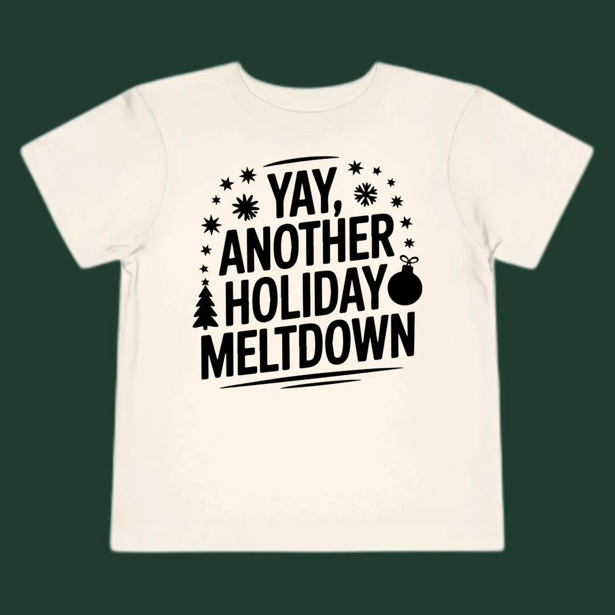 Yay, Another Holiday Meltdown text with christmas graphics. holiday-meltdown-quote.