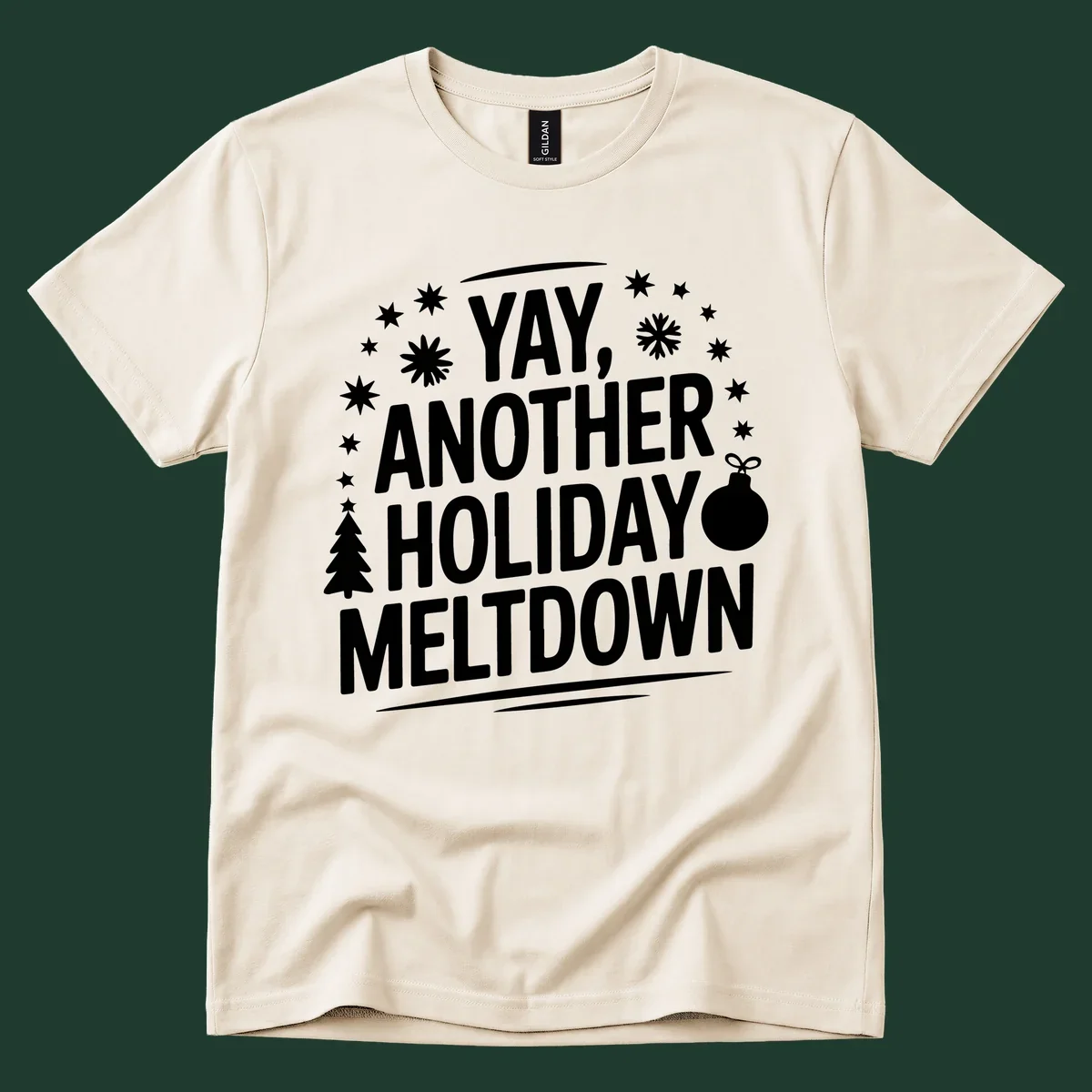 Yay, Another Holiday Meltdown text with christmas graphics. holiday-meltdown-quote.