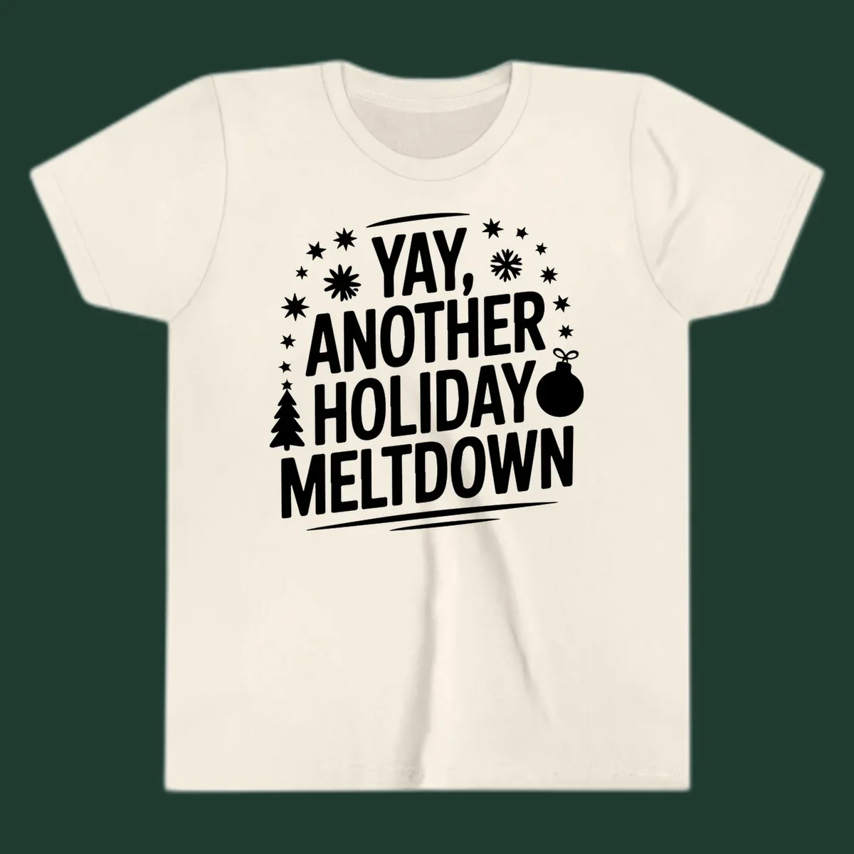 Yay, Another Holiday Meltdown text with christmas graphics. holiday-meltdown-quote.