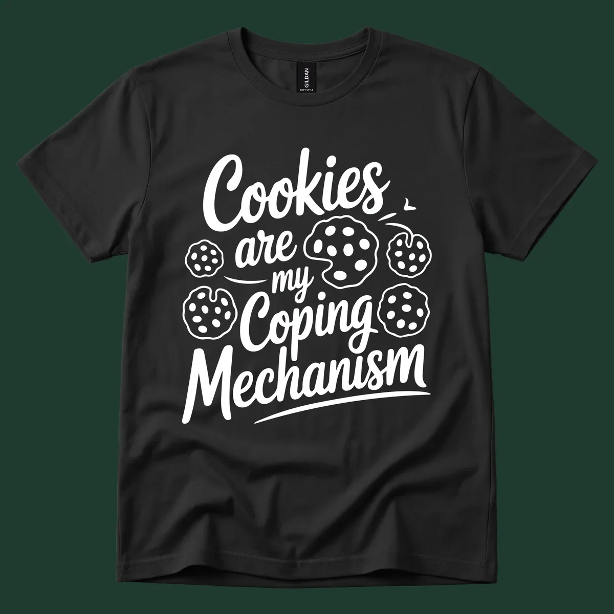 Typography design with cookies: Cookies are my Coping Mechanism.