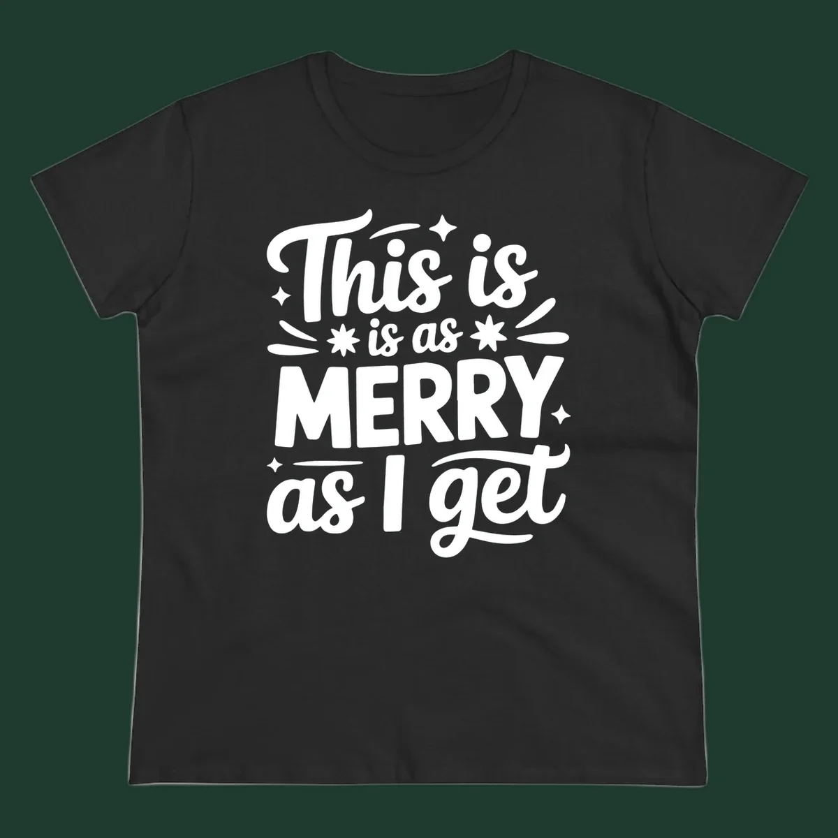 This is as merry as I get typography design with stars and swirls.