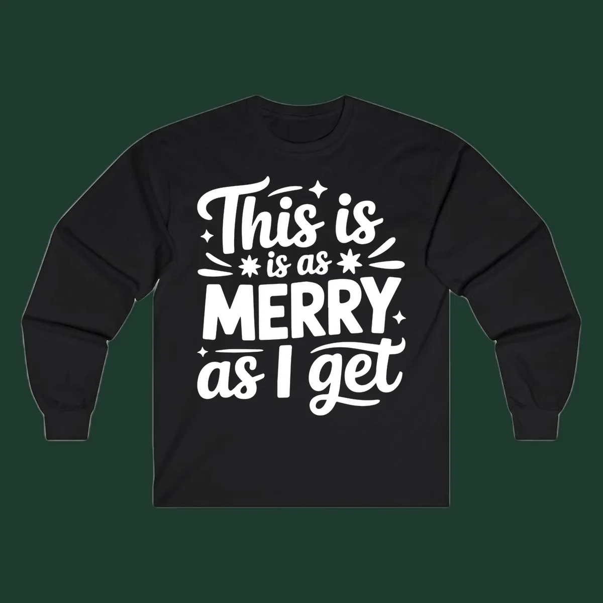 This is as merry as I get typography design with stars and swirls.