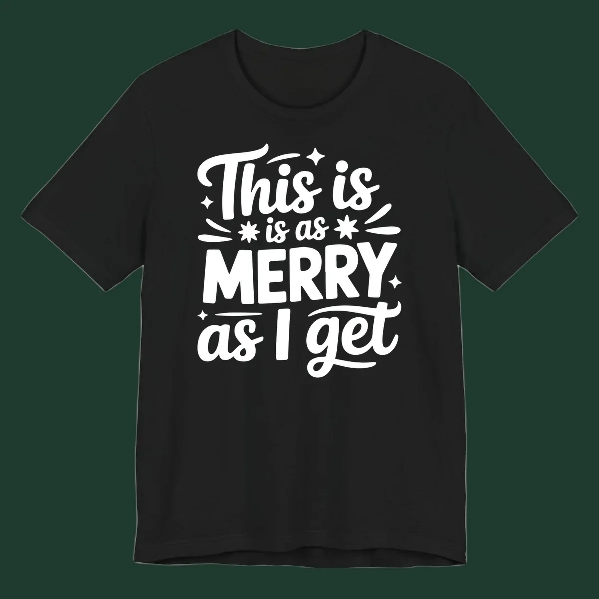 This is as merry as I get typography design with stars and swirls.