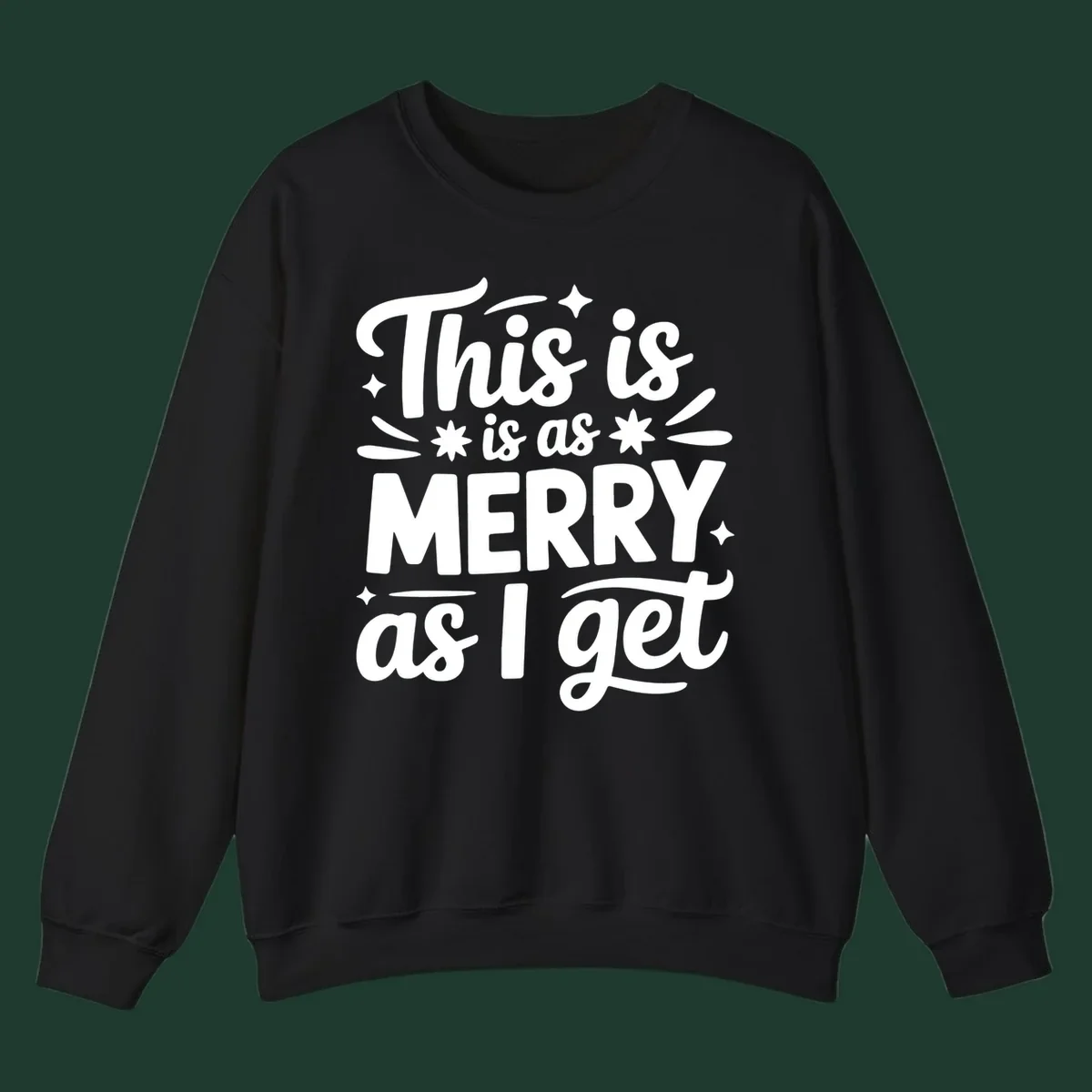 This is as merry as I get typography design with stars and swirls.