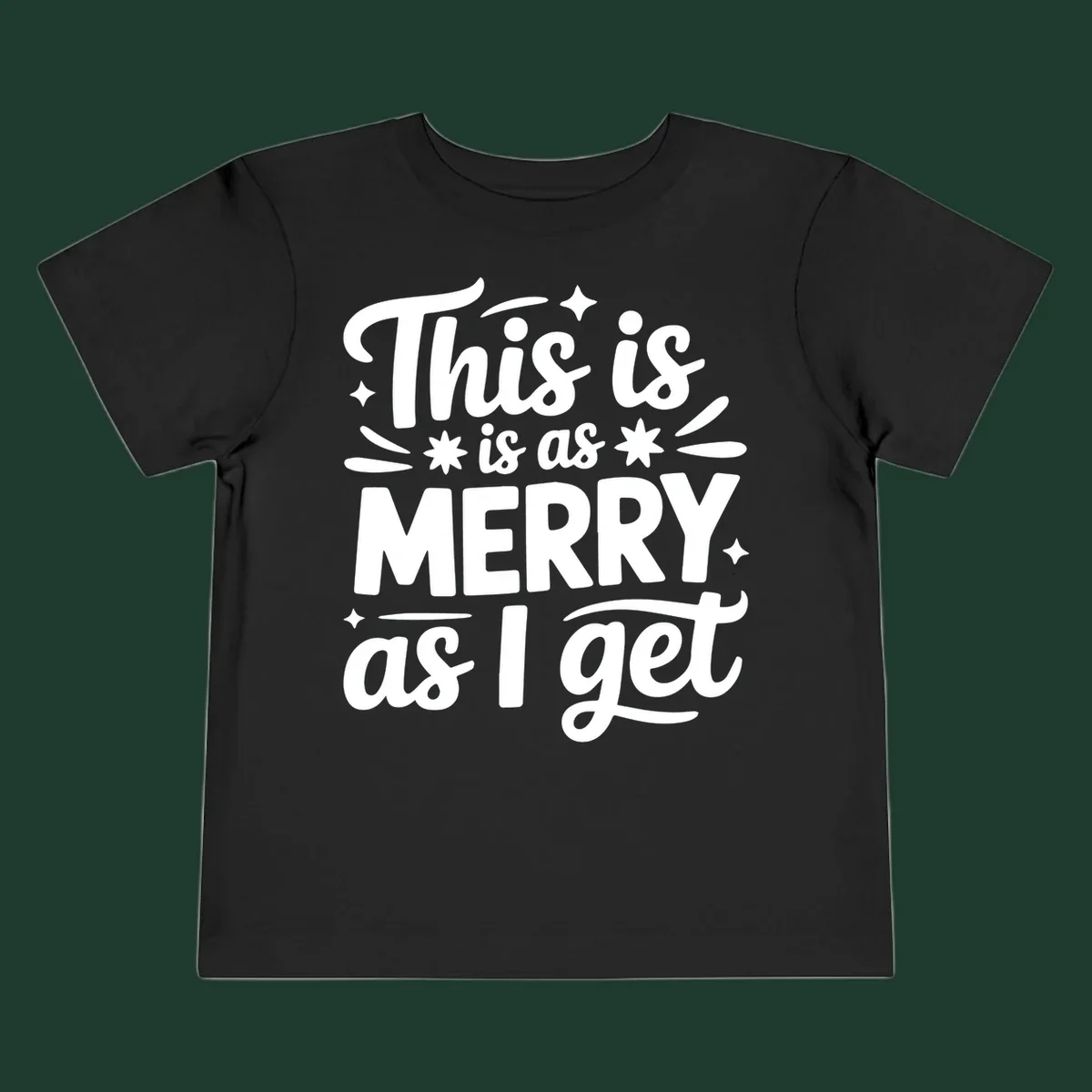 This is as merry as I get typography design with stars and swirls.