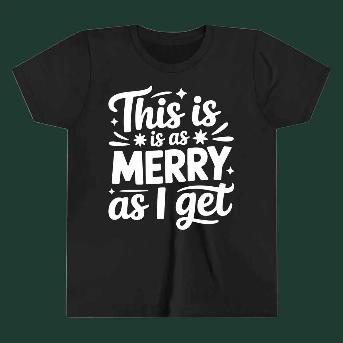 This is as merry as I get typography design with stars and swirls.