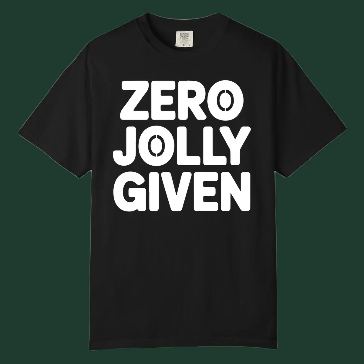Zero Jolly Given phrase in bold uppercase typography with stencil O's.