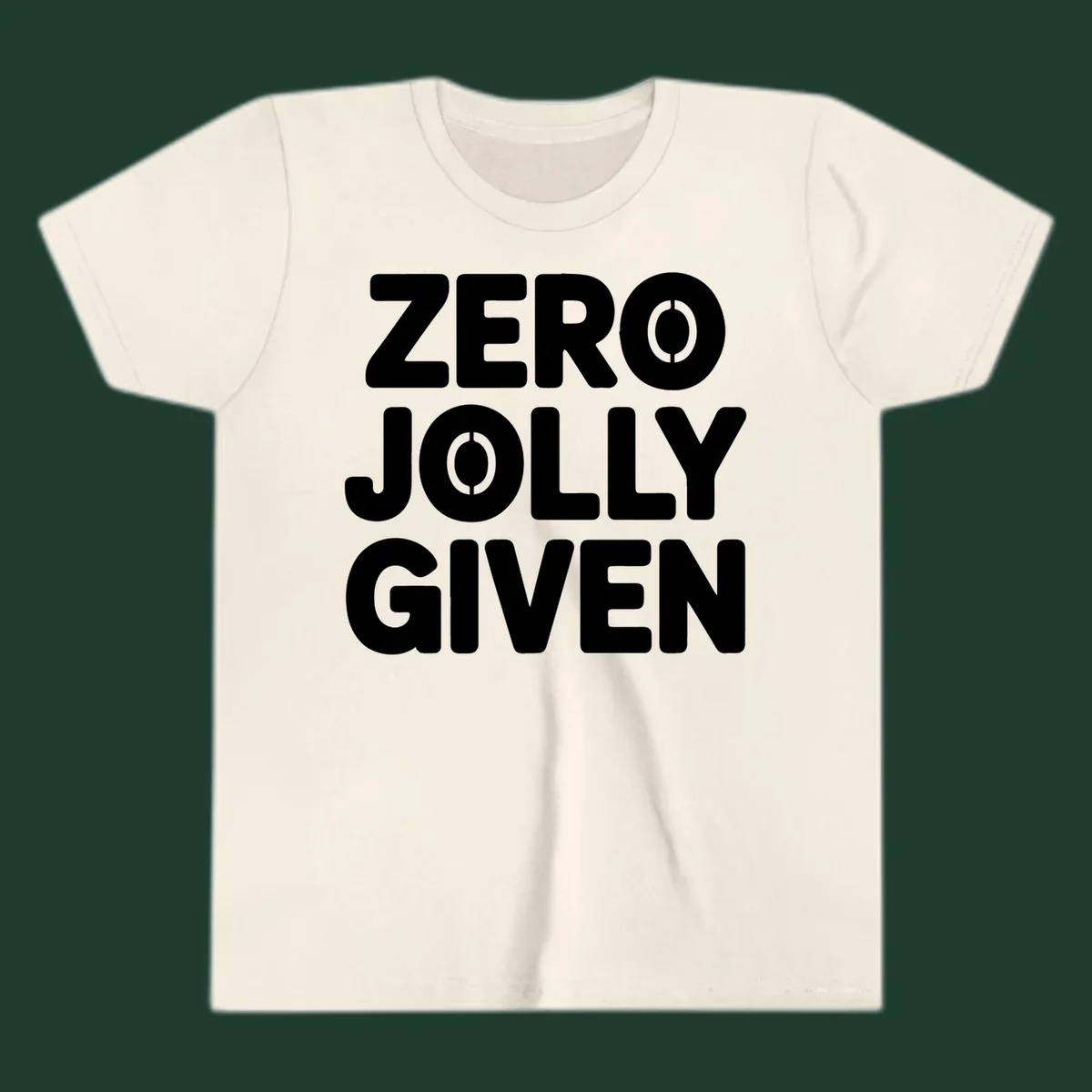 Zero Jolly Given phrase in bold uppercase typography with stencil O's.