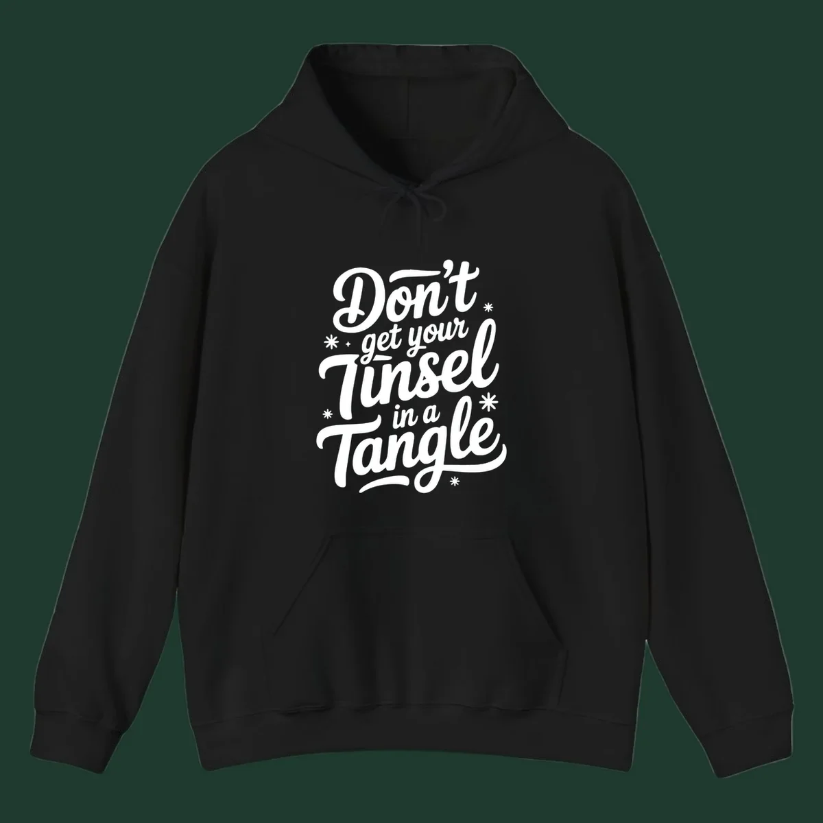 Don't get your tinsel in a tangle typography design