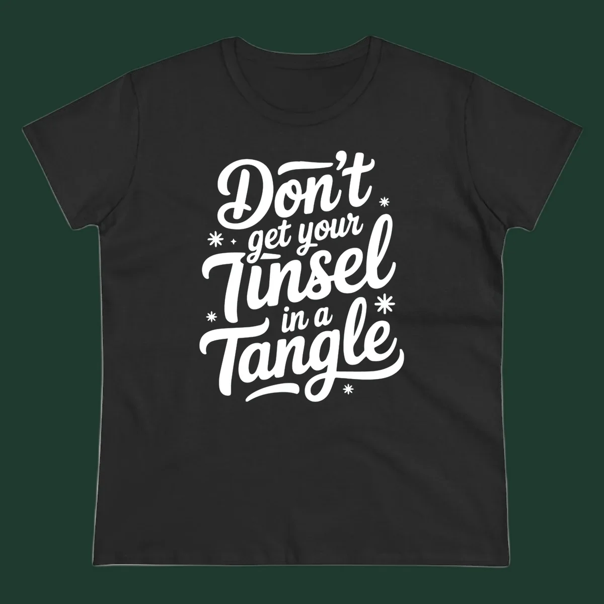 Don't get your tinsel in a tangle typography design