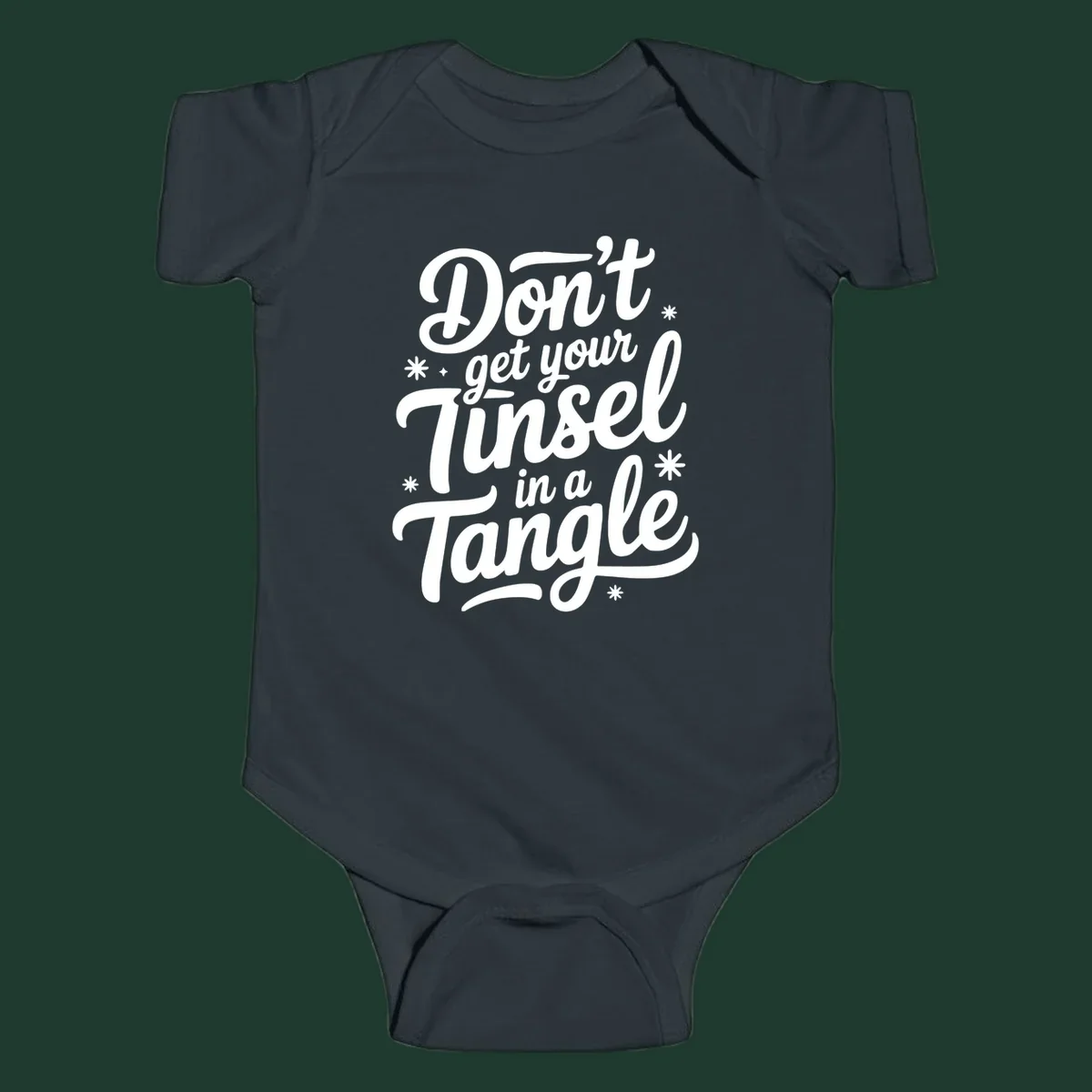 Don't get your tinsel in a tangle typography design