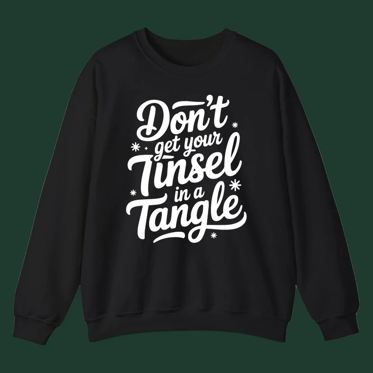 Don't get your tinsel in a tangle typography design