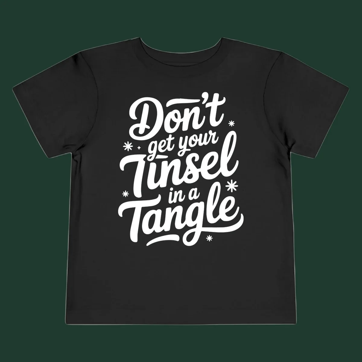 Don't get your tinsel in a tangle typography design