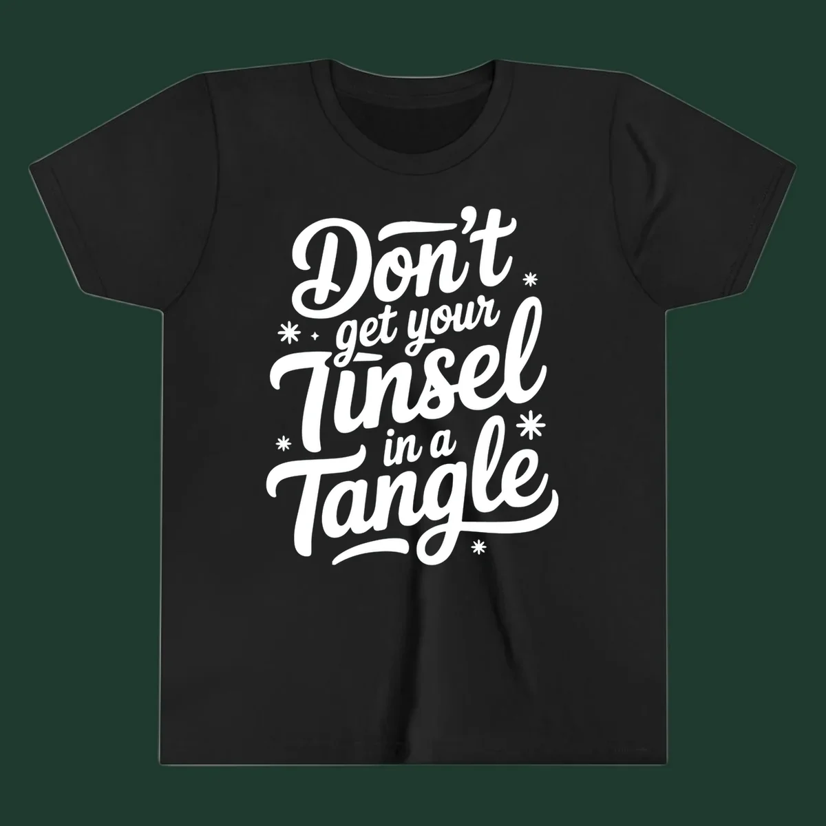Don't get your tinsel in a tangle typography design