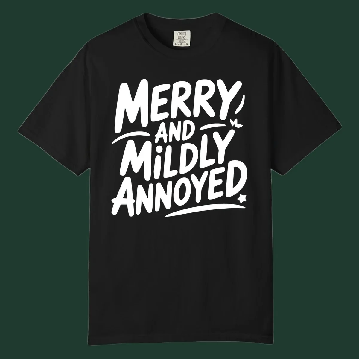 Merry And Mildly Annoyed typography design