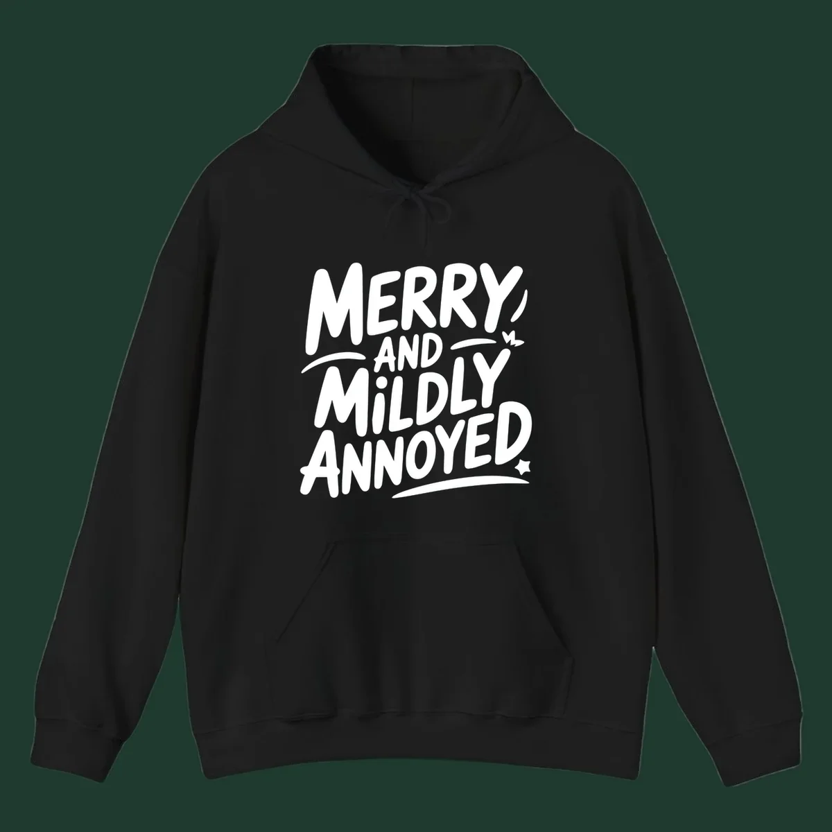 Merry And Mildly Annoyed typography design