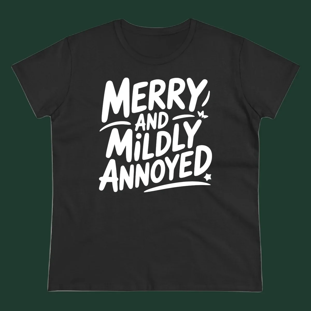 Merry And Mildly Annoyed typography design