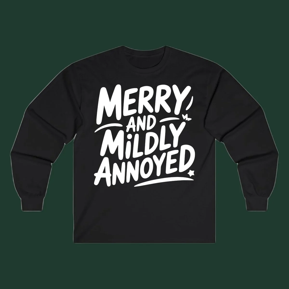 Merry And Mildly Annoyed typography design