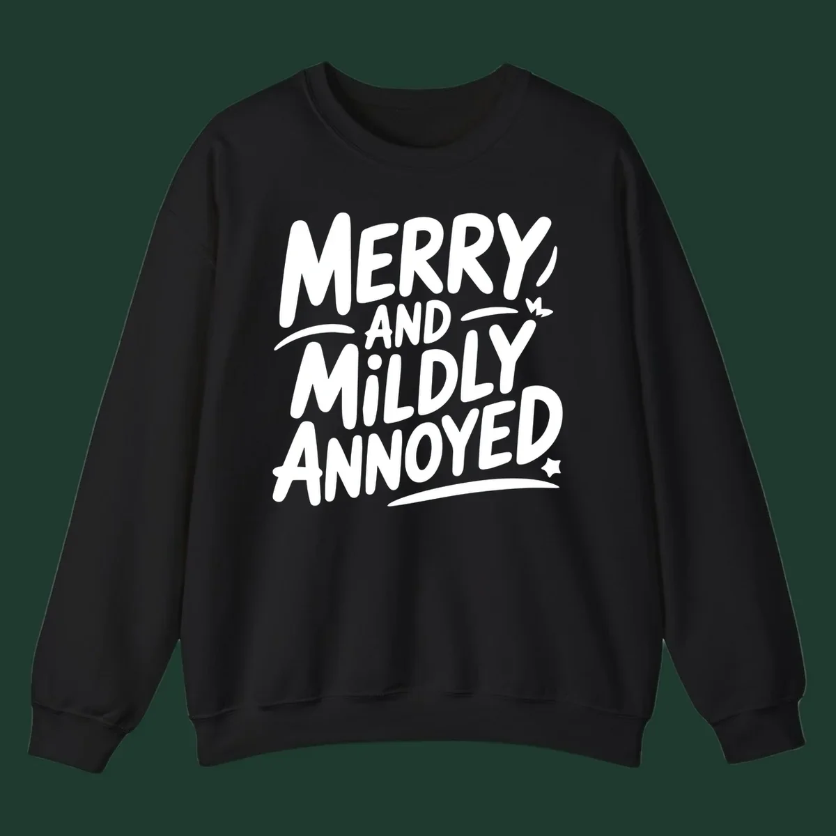 Merry And Mildly Annoyed typography design